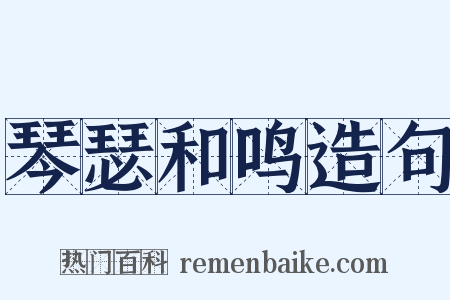 琴瑟和鸣造句是什么意思的图片